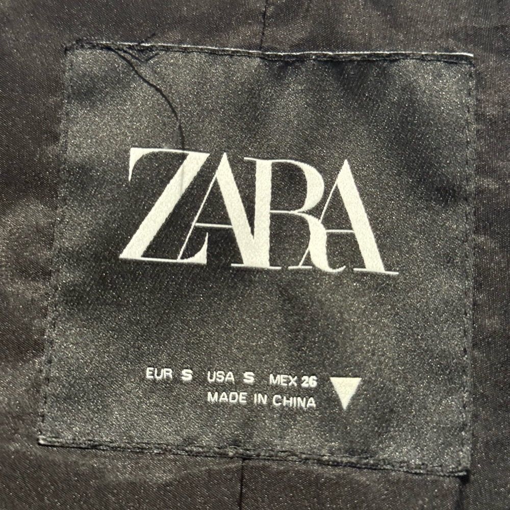 Zara Women's Green Leather Jacket - Picture 5 of 5